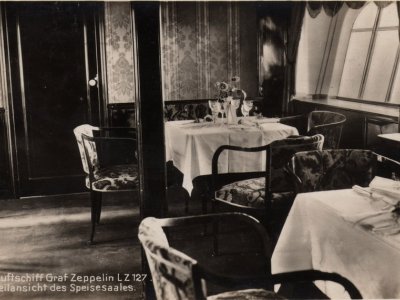 Салон для пассажиров дирижабля «Граф Цеппелин». Источник: https://ljwanderer.livejournal.com/245408.html.