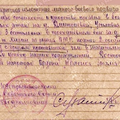 Выдержки из наградного листа Харина Ивана Васильевича. Источник: Электронный банк документов «Подвиг народа в Великой Отечественной войне 1941-1945 гг.. Url: http://podvignaroda.ru/.